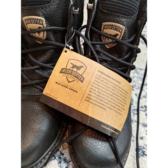 Red Wing Irish Setter Kittson 6" STEEL TOE Black Work Boots Men 7.5 83664 NWOB - Picture 6 of 6